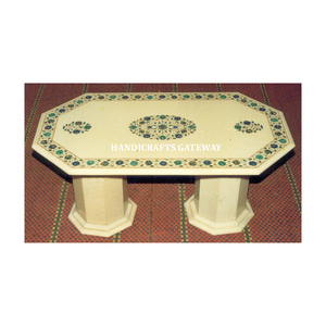 2025 New Style Luxury Octagonal Shape White Marble Inlay <b>Table</b> <b>Top</b> Elegant Home <b>Decor</b> for Dining Room Furniture Marble <b>Table</b> <b>Top</b> - Product Image 1