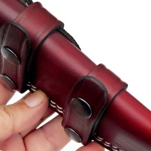Gaine en cuir rougeâtre de style chic de haute qualité pour couteaux à lame fixe de 5 ''Support de personnalisation OEM fait à la main fabriqué en usine - Product Image 4