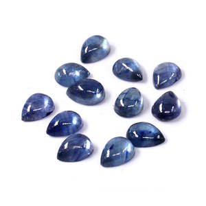 Natural Bangkok Blue Sapphire Calibrated Cabochon Pears 3x5mm 4x6mm Variety Including <b>Rainbow</b> Moonstone Peridot Tanzanite Opal" - Product Image 4
