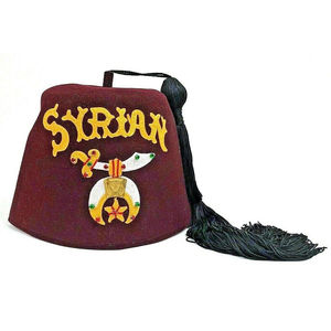 Shriners Fez Chapeau Vintage Tassel Pin Mason Masonic Marron Or Franc-maçons Maçonnique Chapeau Haute Qualité Personnalisé Meilleure Vente Hot Fezz - Product Image 1