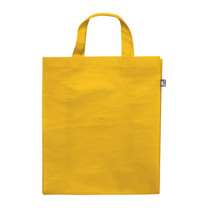 Bolsa de Compras de Poliéster Reciclado Rpet, Color Amarillo Sebu, Importada - Product Image 1