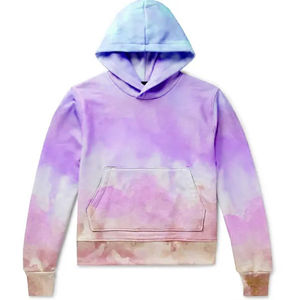 Nueva moda 100% algodón Tie Dye sudaderas con capucha para hombres Streetwear estilo Casual con Color sólido última colección de invierno - Product Image 6