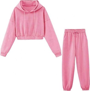 Conjunto de 2 piezas personalizable de alta calidad para mujer, jersey con capucha, pantalones de chándal, tejido de punto estampado, trajes informales para mujer - Product Image 4