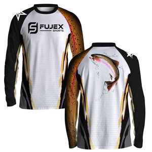 Camiseta de manga larga de secado rápido UV UPF 50 +, camiseta de rendimiento de pesca, impermeable, estilo liso, talla XL para hombre, venta al por mayor - Product Image 3