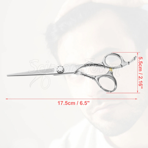 Tijeras de barbero de acero inoxidable Premium con logotipo personalizado disponible para salones y barberías - Product Image 6