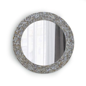 Espejo con incrustaciones de concha de Capiz, buen precio, elegantes espejos redondos de mosaico de nácar hechos a mano en Vietnam - Product Image 3