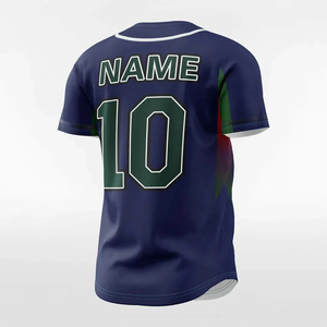 Camiseta de béisbol verde personalizada para hombre, manga corta, con estampado del nombre del equipo, ropa deportiva de poliéster transpirable, ajuste regular, para todas las estaciones - Product Image 3