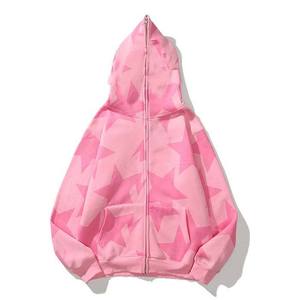 Zipp up hommes visage couverture fermeture éclair à capuche pleine fermeture éclair à capuche Logo personnalisé respirant grande taille à capuche pour hommes sweats à capuche - Product Image 4