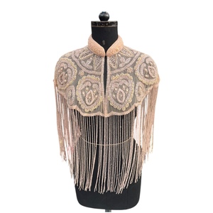 Cape à franges en coton 100% fait main de haute qualité 2025 avec des perles pour femmes Mode disponible en gros pour l'exportation - Product Image 1