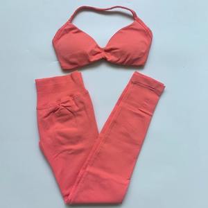 Impact Yoga ensemble femmes entraînement Scrunch Leggings ensemble à bretelles licou sport soutien-gorge Fitness Gym vêtements entraînement ensemble 2 pièces - Product Image 1