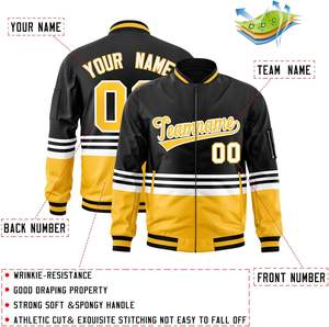 Chaqueta universitaria de moda con cierre de cremallera, diseño personalizado para ropa de calle o universidad, fabricante OEM - Product Image 3