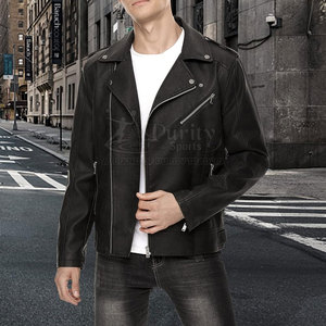 Prix de gros Vestes en cuir Vestes en cuir très vendues Hiver 2025 Nouveau style de vestes en cuir pour hommes - Product Image 6