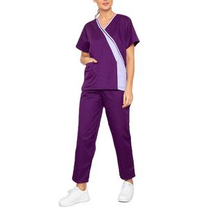 Conjuntos de Uniformes Quirúrgicos Personalizados de Manga Corta de Poliéster y Algodón para Mujer, Trajes de Doctora de Hospital, Ropa de Enfermera 2026 - Product Image 2