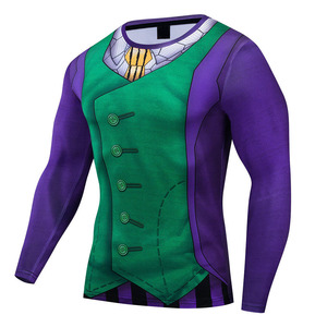 Moda Nuevo el disfraz de Joker Premium 3D Impreso Camisa de compresión Fitness Gym Secado rápido Rash Guard - Product Image 2