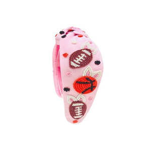 Colección Día del Partido, Diademas con Cuentas de Semillas, Diademas Bordadas a Mano Indias, Diademas con Lentejuelas de Cristal - Product Image 6