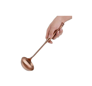 Cuillère de service à soupe en laiton design pour la vente en gros d'ensembles de cuillères de couverts dorés polis pour les articles de mariage - Product Image 2