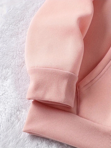 Sudadera con Capucha de Alta Calidad, 100% Algodón, Forro Polar, Sólida, para Mujer, Invierno, Transpirable, Casual, Manga Larga, Talla Grande - Product Image 3