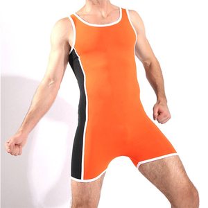 Fighting Wrestling <b>Singlet</b> Wear Wrestling Uniform Weightlifting Outfit Youth Size With Custom Design - Product Image 5