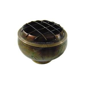 Quemador de incienso de carbón polaco antiguo Quemador de incienso de metal de último diseño de India Precio - Product Image 1