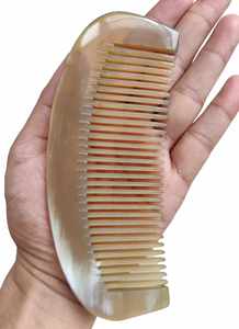 Peigne en corne naturelle de qualité supérieure, outil de toilettage et de coiffage durable avec des dents lisses - Product Image 4