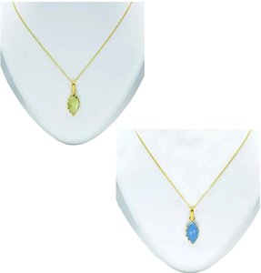 Pendentif en argent Sterling 925 en forme de feuille de pierre précieuse Onyx noir, chaîne de câble en Vermeil doré, collier pendentif de créateur en pierre précieuse sculptée - Product Image 4