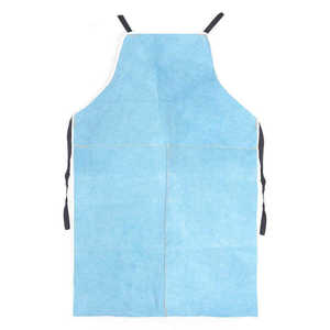 Welding Workshop <b>Leather</b> <b>Apron</b> Pockets Adjustable Heat Fire Resistant Eco-friendly Customizable Safety Feature - Product Image 2