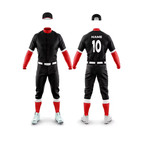Tenues de sport respirantes pour adultes, baseball et softball, design personnalisé de haute qualité, transfert thermique, couleurs vives, 100 % polyester - Product Image 3