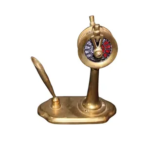 Phong cách hiện đại sưu tập Marine Brass điện báo hải lý Thiết kế thủ công mỹ nghệ kim loại chủ bút làm bằng tay trang trí bằng gỗ và đồng thau