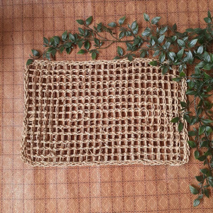 Alfombras de entrada, alfombra interior de algas marinas, alfombras de puerta de rafia, Alfombra de paja sostenible con la mejor calidad - Product Image 3