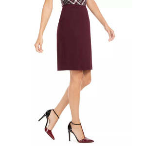 Gonna a tubino Calvin Klein da donna in morbido crepe, taglia XS, viola, stile avvolgente, in spandex e cotone, vestibilità aderente per la primavera - Product Image 3