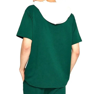 Fournisseur Logo personnalisé Sweat à capuche de haute qualité de couleur personnalisée Pullover Half Sleeve Hoodies - Product Image 3