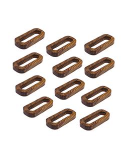 ชุดแหวนผ้าเช็ดปากทำจากไม้สัก12ชิ้นที่ใส่แหวนผ้าเช็ดปากงานปาร์ตี้ตกแต่งโต๊ะรับประทานอาหารทุกวัน - Product Image 1