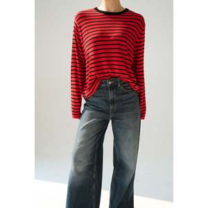 <b>Red</b>-<b>Black</b> <b>Striped</b> <b>Sweater</b> - Product Image 2