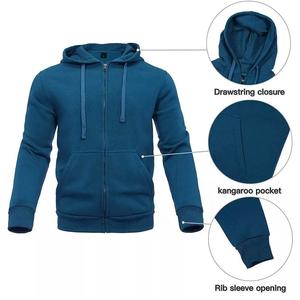Survêtement unisexe en molleton de coton respirant à fermeture éclair 100%, couleurs personnalisées, logo imprimé, vêtements de sport d'hiver écologiques, jogging - Product Image 2