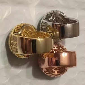 แหวนเพชร14K 18K ทำจากทองแข็งแหวนแต่งงานสำหรับผู้หญิงผู้ชายเครื่องประดับสวยงาม - Product Image 5