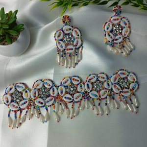 Pendientes de Diseño Exclusivo Hechos a Mano con Cuentas en Forma de Lágrima, Borla de Cuentas, Joyería de Resina, Pendientes con Ojo Grande - Product Image 5