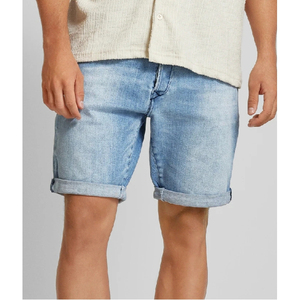 กางเกงยีนส์ขาสั้นแบบคาร์โก้สีทึบมี6กระเป๋าสไตล์ลำลองแฟชั่นฤดูร้อน - Product Image 2