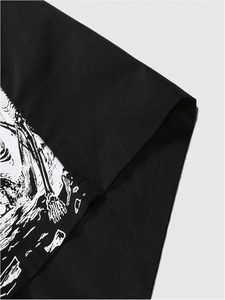 Camisa de calle de tendencia para hombre con gráfico de llama con cremallera negra de gran tamaño para hombre, cuello estampado de diseño personalizado de alta calidad 2025 - Product Image 4