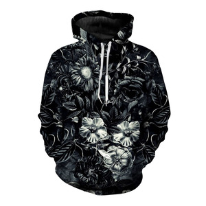 Más vendidos Ropa de invierno Hombres y mujeres Negro 100% Poliéster Sublimación Impreso Sudaderas con capucha con bolsillo de canguro para la venta - Product Image 1