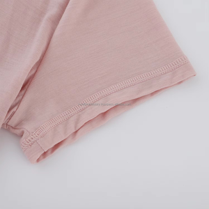 T-Shirt respirant personnalisable écologique décontracté pour femmes 100% coton col rond manches courtes longue longueur été de haute qualité - Product Image 4