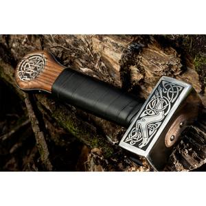 Martillo de acero inoxidable con grabado en hoja y grabado en martillo de batalla forjado de madera, martillo de regalo único - Product Image 4