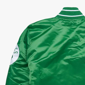 Vente à chaud, veste en satin de soie à la mode, veste universitaire en satin avec logo de couleur personnalisé pour hommes - Product Image 4