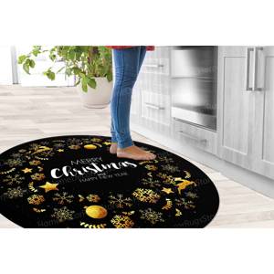 Alfombra Navideña Estampada: Alfombra Moderna con Diseño de Ciervos Navideños, Grande, Fácil de Limpiar, con Pelo Suave - Product Image 4