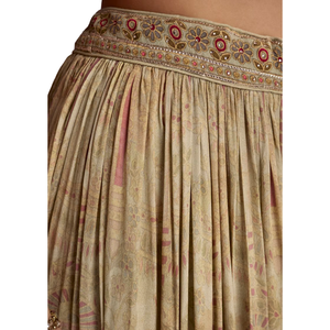 Menta verde crêpe stampato Palazzo tuta all'ingrosso donna abbigliamento etnico OEM fabbrica fornitore all'ingrosso vestito da sposa personalizzato - Product Image 6