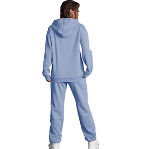 New <b>Jogger</b> Jumper Custom Workout Women Crop Top <b>Oversize</b> Sweatshirt Women Loose Sweatshirt&Flare Shorts Sets - Product Image 2