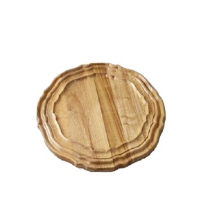 Assiette de chargeur antique décorative en bois naturel fini élégant frais tendance assiettes de chargeur en bois de couleur pure rondes faites à la main - Product Image 5