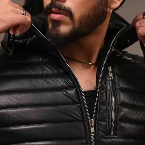 Chaqueta Acolchada de Algodón de Moda Casual para Hombre 2025, Abrigo Grueso con Capucha para Invierno con Diseño de Burbujas, Estilo Urbano, Tela de Lona - Product Image 4