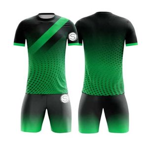 Uniforme de football Pakistan, meilleure qualité, unisexe, séchage rapide, antibactérien, 100% polyester, col en V, manches courtes, nom d'équipe personnalisé SPORTS - Product Image 1