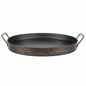 Copper Antique Rectangle Shape Galvanized Metal Serving <b>Tray</b> for Home Kitchen Dining Table Food and <b>Drink</b> Serving <b>Tray</b> - Product Image 3