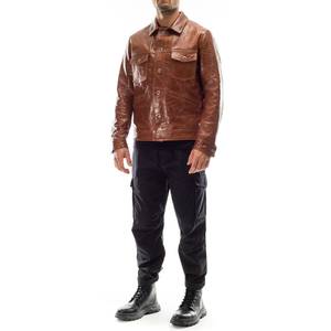 Veste en cuir de vachette en peau de mouton véritable sur mesure pour hommes et femmes luxe en relief pour les courses d'hiver moto motard - Product Image 5